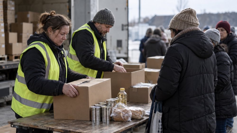 Illustration til: 64 millioner færre modtog humanitær hjælp