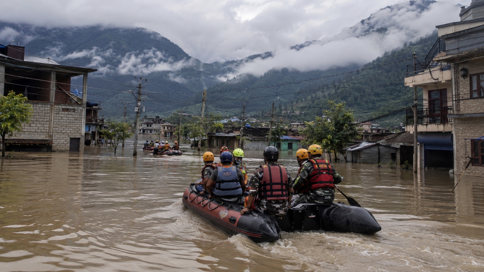 Illustration til: Nepal kæmper med følgerne af voldsomme oversvømmelser
