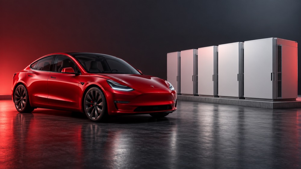 Illustration til: Tesla før regnskabet: Bilerne går tilbage, mens energilagring vokser